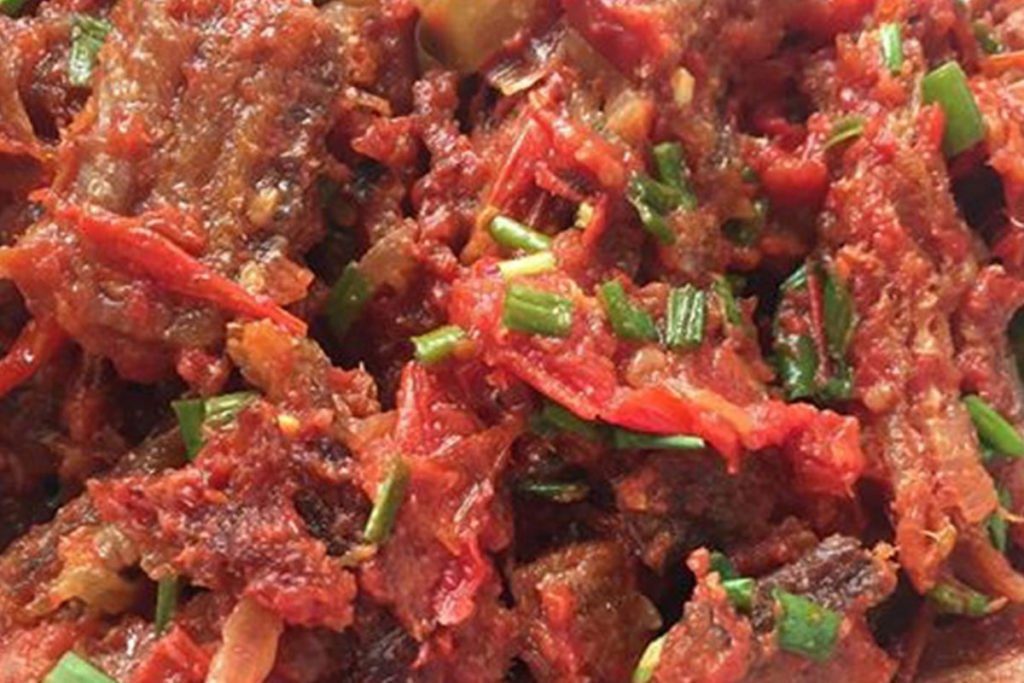 Salted fish with Creole sauce
